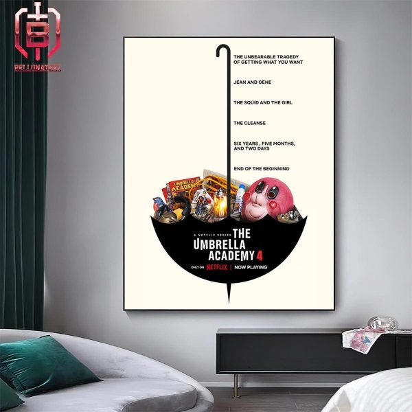Episode Titles For The Final Season Of The Umbrella Academy Have Been Revealed Releasing On Netflix On August 8 Home Decor Poster Canvas