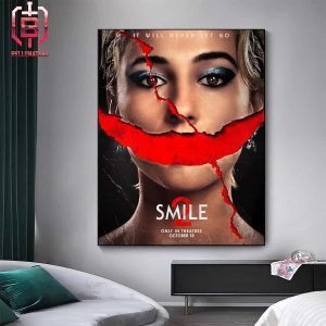 First Poster For Smile 2 Releasing In Theaters On October 18 Home Decor Poster Canvas