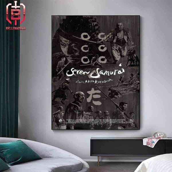 First Poster For The 4k Restoration Of Seven Samurai In Select Theaters Starting From July 5 Home Decor Poster Canvas