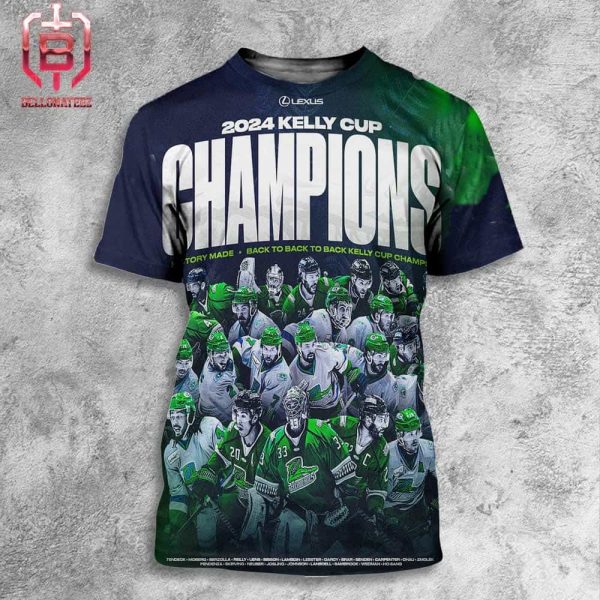 Florida Everblades Are The 2024 Kelly Cup Champions History Made Back To Back Kelly Cup Champs All Over Print Shirt