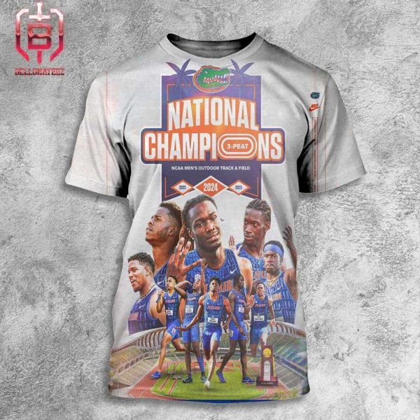 Florida Gators Get The 3 Peat With The 2024 NCAA Men’s Outdoor Track And Field National Championship All Over Print Shirt
