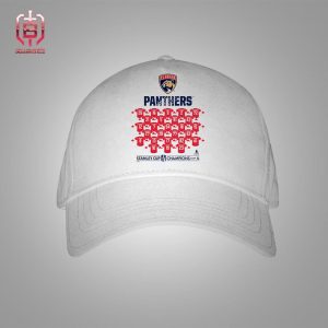 Florida Panthers 2024 Stanley Cup Champions Jersey Roster Number And Name Snapback Classic Hat Cap