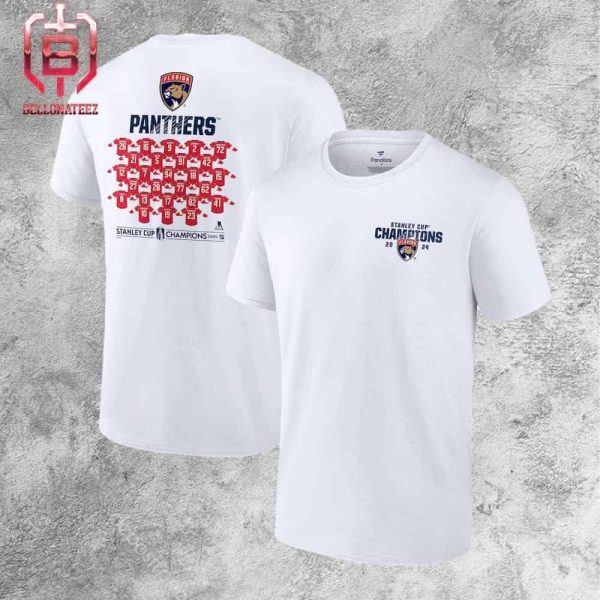 Florida Panthers 2024 Stanley Cup Champions Jersey Roster Two Sides Unisex T-Shirt