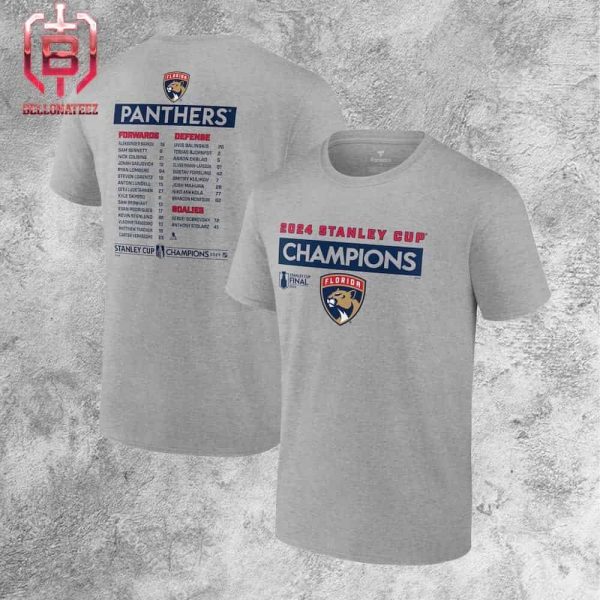 Florida Panthers 2024 Stanley Cup Champions Roster Two Sides Unisex T-Shirt