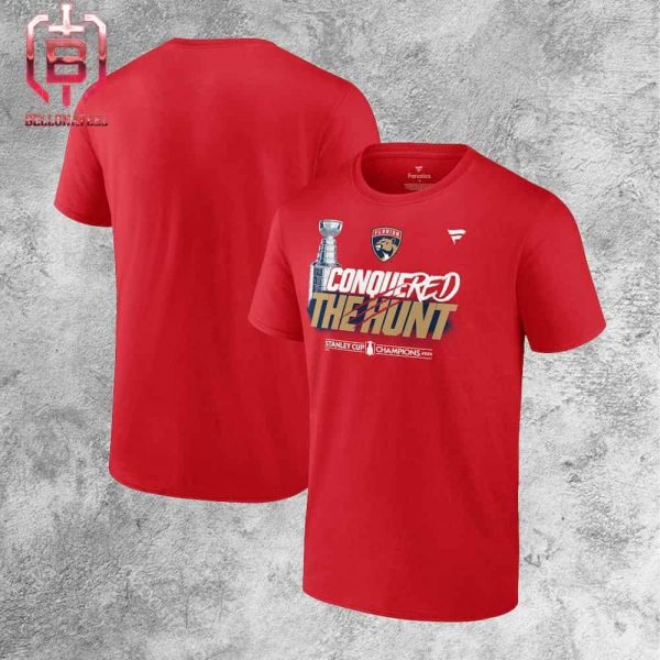 Florida Panthers Conquered The Hunt 2024 Stanley Cup Champions Celebration Unisex T-Shirt