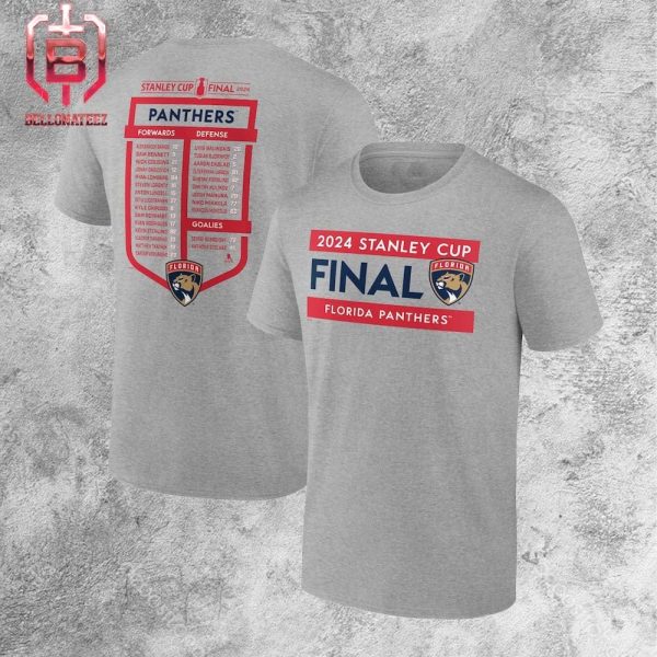 Florida Panthers Steel 2024 Stanley Cup Final Roster Unisex T-Shirt