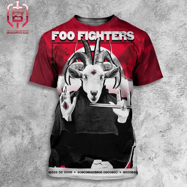 Foo Fighters Event Poster For Show At Principality Stadium In Cardiff On June 25th 2024 All Over Print Shirt