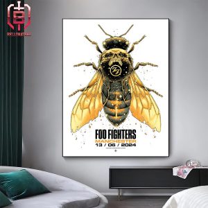 Foo Fighters Event Poster Manchester Night One At Emirates Old Trafford On June 13rd 2024 Home Decor Poster Canvas