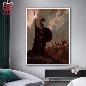 Foo Fighters Merch Limited Poster At Villa Park Birmingham UK On June 27th 2024 Home Decor Poster Canvas