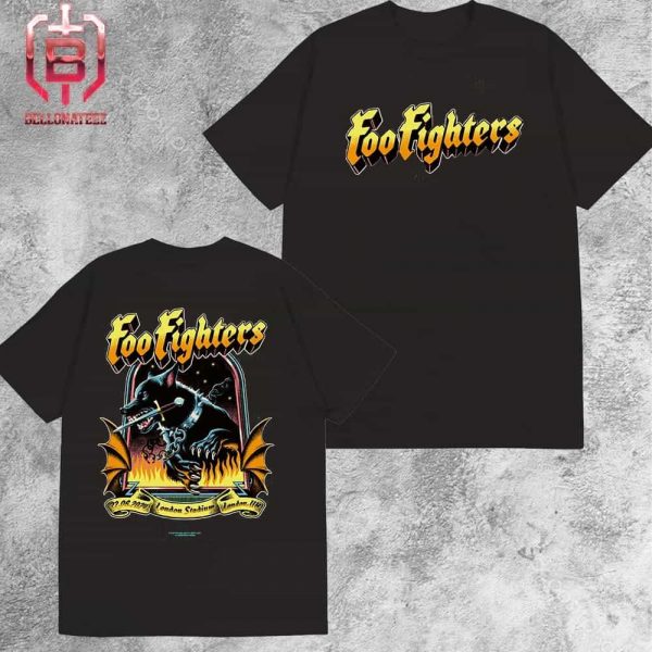 Foo Fighters Merch Limited Poster For Show At Lodon Stadium In London UK On June 22 2024 Two Sides Unisex T-Shirt