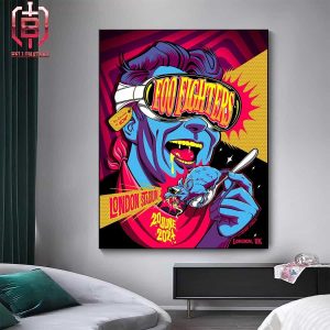 Foo Fighters Merch Limited Poster Future Is Now For Show At London Stadium In London UK On June 20th 2024 Home Decor Poster Canvas