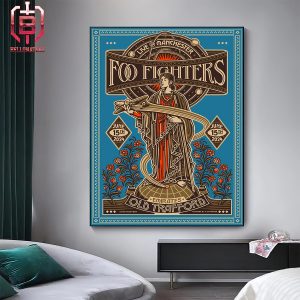 Foo Fighters Night 2 Poster Live In Manchester At Emirates Old Trafford UK On June 15th 2024 Home Decor Poster Canvas