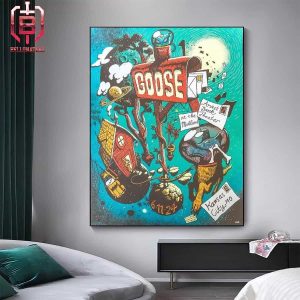 Goose The Band Event Poster Foil Color Print For Show At The Midland Theater In Kansas City MO On June 11 2024 Home Decor Poster Canvas