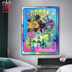 Goose The Band Event Poster For Show At The Factory In St Louis MO On June 4th And 5th 2024 Foil Color Print Home Decor Poster Canvas