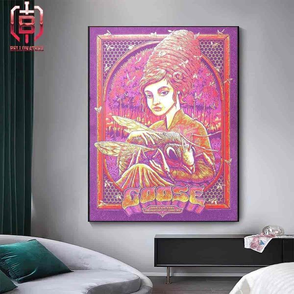 Goose The Band Second Night Merch Foil Color Print Poster At The Factory St Loius MO On June 5th 2024 Home Decor Poster Canvas