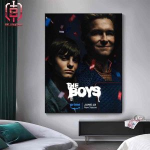 Homelander With Ryan A Father And Son Poster For The Boys Season 4 Release On June 13rd On Prime Home Decor Poster Canvas