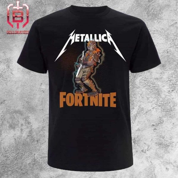 Metallica Collab With Fortnite Fire Merchandise Limited Unisex T-Shirt