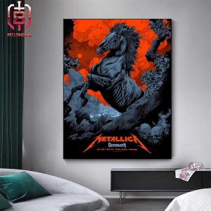 Metallica M72 World Tour At Denmark Merch Limited Poster For Show At Darken Stadium Copenhagen On June 14th And 16th 2024 Home Decor Poster Canvas