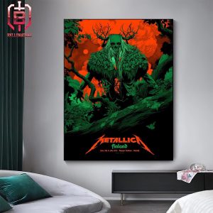 Metallica M72 World Tour At Helsinki Poster Related To The Concerts At The Olympic Stadium In Helsinki Finland On June 7th And 9th 2024 Home Decor Poster Canvas