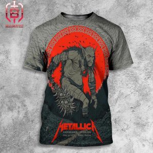 Metallica M72 World Tour No Repeat Weekend Poster At Parken Stadium Copenhagen Denmark On June 14th 2024 All Over Print Shirt