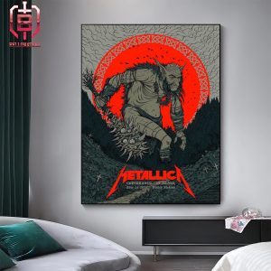 Metallica M72 World Tour No Repeat Weekend Poster At Parken Stadium Copenhagen Denmark On June 14th 2024 Home Decor Poster Canvas