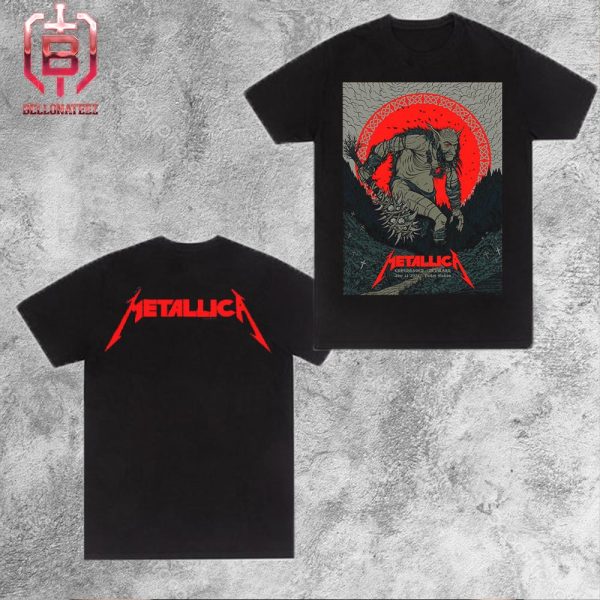 Metallica M72 World Tour No Repeat Weekend Poster At Parken Stadium Copenhagen Denmark On June 14th 2024 Two Sides Unisex T-Shirt