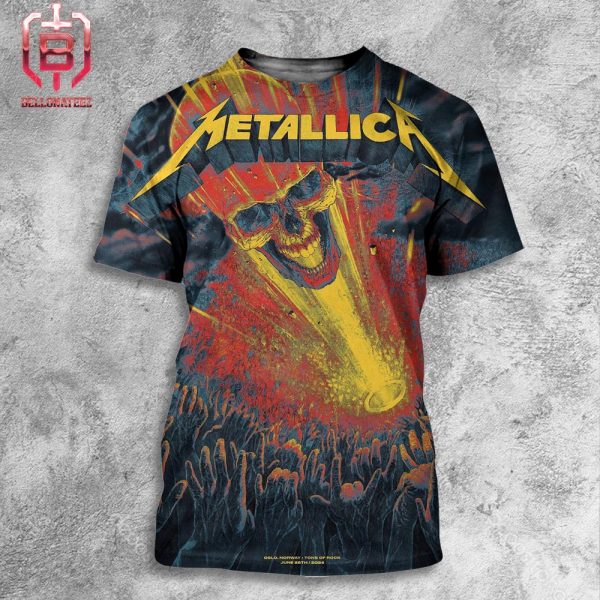 Metallica M72 World Tour Oslo Event Poster From June 26th Show At Tons Of Rock Oslo Norway 2024 All Over Print Shirt
