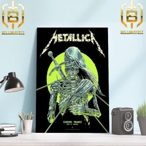 Metallica World Tour M72 Hellfest Open Air Festival Clisson France June 29th 2024 Home Decor Poster Canvas