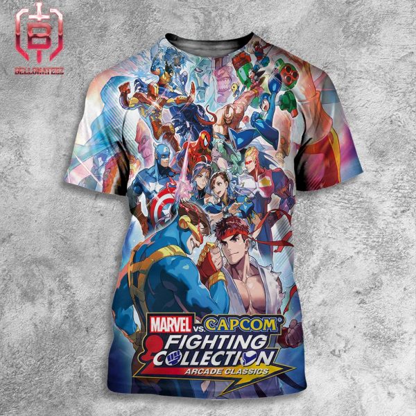 New Collab Game Marvel Versus Capcom Fighting Collection Arcade Classics All Over Print Shirt