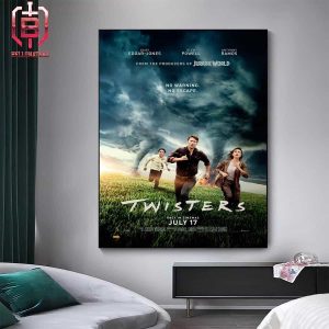 New Poster For Twisters From The Producers Of Jurasic World In Theaters On July 19 Home Decor Poster Canvas