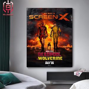 New ScreenX Poster Of Marvel Studio Film Deadpool And Wolverines Only In Theaters July 26th 2024 Home Decor Poster Canvas