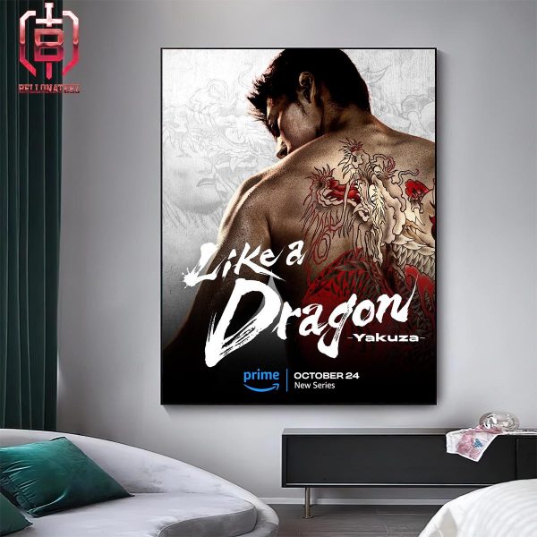 Official Poster For Like A Dragon Yakuza Come To Prime Video October 24 Home Decor Poster Canvas