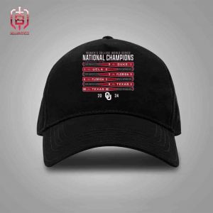 Oklahoma Sooners 2024 NCAA Softball Women’s College World Series Champions Schedule Snapback Classic Hat Cap