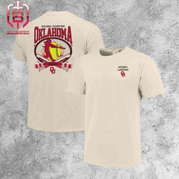 Oklahoma Sooners Four Peat With 2024 NCAA Softball Women’s College World Series Champions Two Sides Unisex T-Shirt