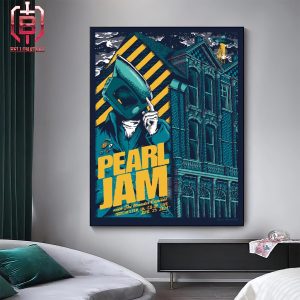 Pearl Jam With The Murder Capital Event Poster At The Co-Op Live In Manchester UK On June 25th 2024 Home Decor Poster Canvas