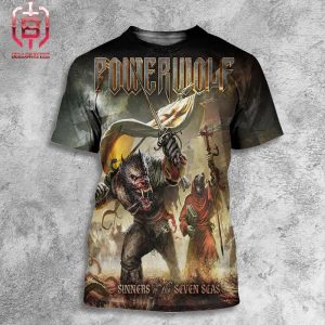 Powerwolf Official Cover Of Sinners Of The Seven Seas All Over Print Shirt