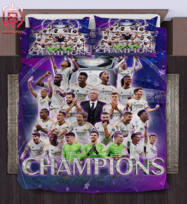 Real Madrid Somos Los Champ15Ns De Europa UEFA Champions League 2024 Winner Bedding Set