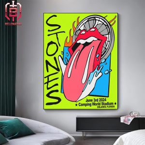Rolling Stones Show At Camping World Stadium In Orlando Florida On June 3rd 2024 Lithograph Home Decor Poster Canvas