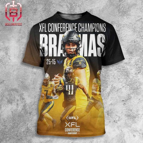San Antonio Brahmas Are Xfl Conference Champions Head To The Ufl Championship Game All Over Print Shirt