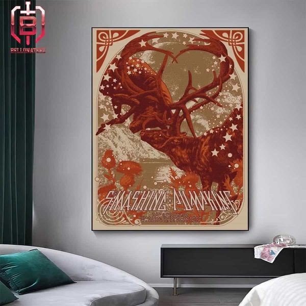 Smashing Pumpkins Event Poster For Show At The OVO Hydro In Glasgow UK On Wed June 12th 2024 Home Decor Poster Canvas