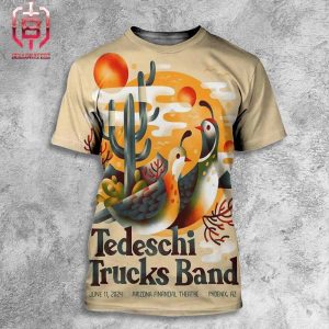 Tedeschi Trucks Band Event Poster For Show At Arizona Financial Theatre In Phoenix AZ On June 11 2024 All Over Print Shirt