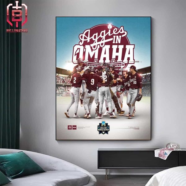 Texas A&M Rattling Bogging Way To Omaha 2024 NCAA Men’s Baseball College Wolrd Series Home Decor Poster Canvas