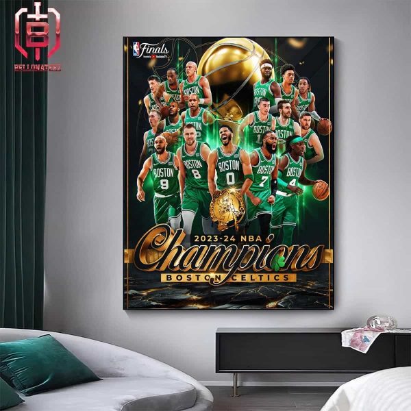 The Boston Celtics Are The 2023-24 NBA Champions Home Decor Poster Canvas