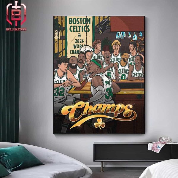 The Celtics Legends Table Just Got A Little Bigger Tatum And Brown Are The Lastest With 2024 NBA Champions Home Decor Poster Canvas