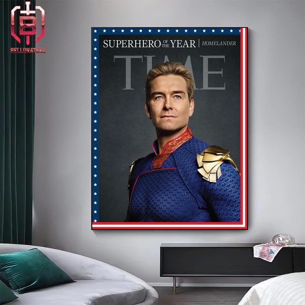 Time Magazine Lastest Cover Has Named Homelander Their Superhero Of The Year With An Exclusive Interview With Homelander Himself Home Decor Poster Canvas
