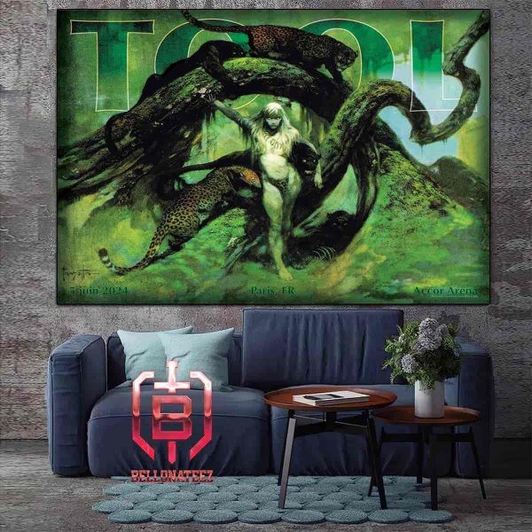 Tool Effing Tool Band Limited Merch Poster Show At Accor Arena In Paris France On June 5th 2024 Home Decor Poster Canvas