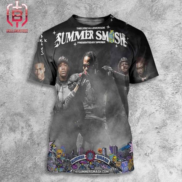 Travis Scott Poster For Show At Summer Smash 2024 On Friday June 14th 2024 At Seatgeek Stadium IL All Over Print Shirt