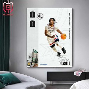 With The 4th Pick In The 2024 NBA Draft San Antonio Spurs Have Selected Stephon Castle From Connecitcut Home Decor Poster Canvas