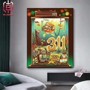 311 Cleveland Merch Event Poster At Jacobs Pavillion Mautica Cleveland Ohio On July 28th 2024 Home Decor Poster Canvas