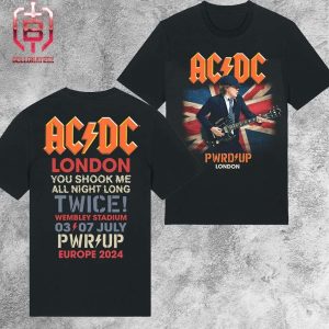 AC DC Power Up Europe Tour 2024 Event Tee Union Jack London At Wembley Stadium London England On July 3rd And 7th 2024 Two Sides Unisex T-Shirt